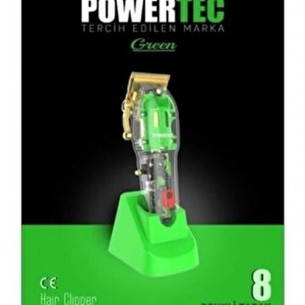 Powertec TR-8700 Saç Sakal Kesme Makinesi Yeşil